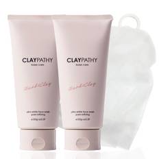 Crepathy Clay Wash of Dense foam face wash with foaming net for men and made in 150g x 2 [Set 2] women, Japan,