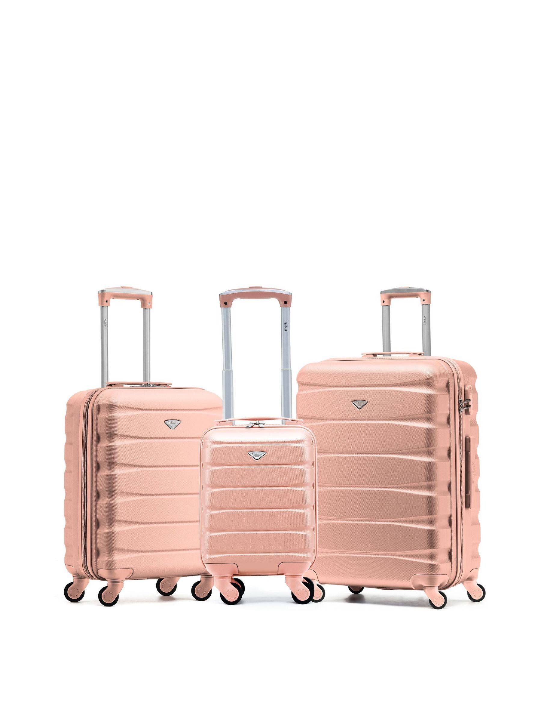 Flight Knight Flight Knight Pink Ryanair Carry-On Suitcases Set of Two (Free & Priority Bag Sizes)