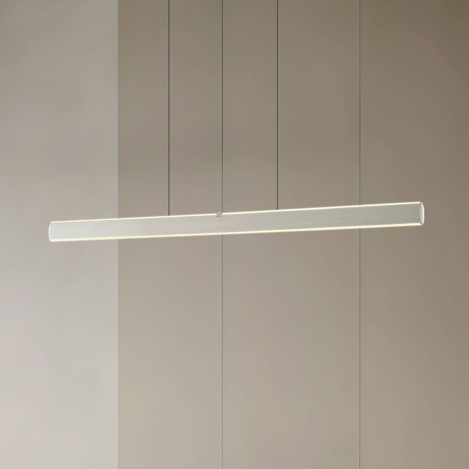 Pendellampa Arvon Lucande, dimbar, Aluminium / grå / zink, Vardagsrum / matsal, Metall, Modern