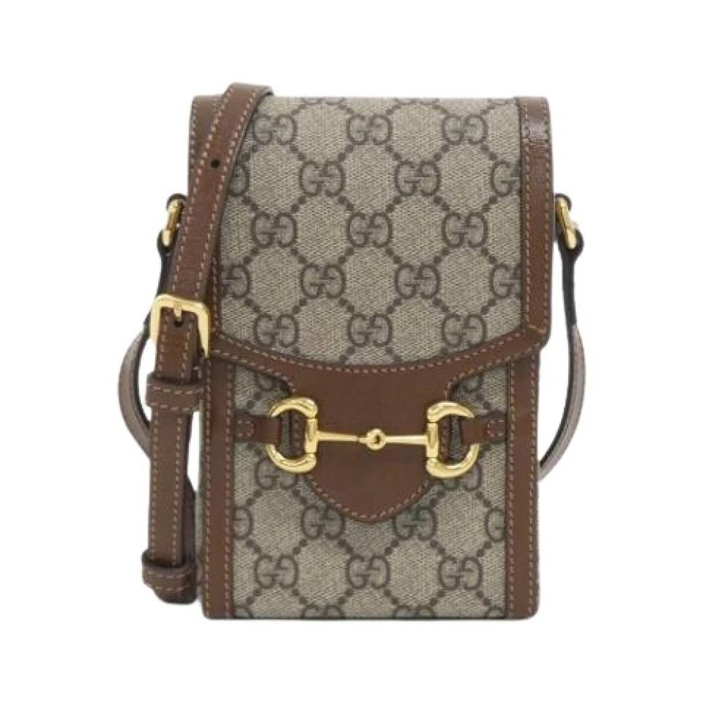 Gucci Vintage Pre-owned Laeder gucci-tasker - Vintage - Dame - Beige - ONE SIZE -