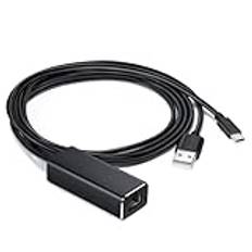 USB till RJ45 LAN-nätverksadapter, med USB 2.0 strömkabel för strömförsörjning, 10/100 Mbps Micro USB Ethernet-adapter, USB LAN-adapter för Chromecast Fire TV-Stick/Home Mini/Ultra/Audio