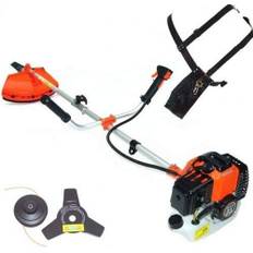 Bensin friklippare grästrimmer motorsense 3PS trimmer gräsklippare 52 cm³ dubbeltrådshuvud 3 tand 55876