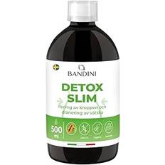 DETOX SLIM 500 ml vätska - Dränerande, matsmältningsaktivt, antioxidant och renande för levern - Naturligt tillskott av grönt te, maskros, blåbär, pilosella, björk och papaya - 100% vegansk