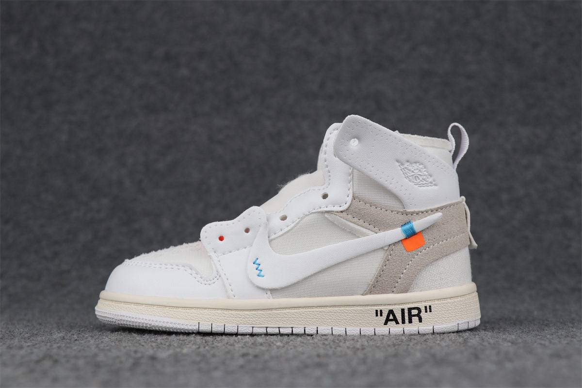 Off-White x Air Jordan 1 Retro High OG BG PS 'White' 2018 - EUR 25 • US 8C • UK 7.5 (EUR 25 • US 8C • UK 7.5)