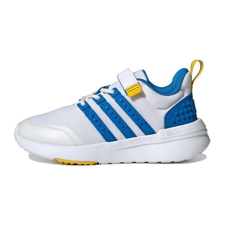 Adidas Lego X Neo Racer TR21 Elastiskt Tyg Slitstark Låg Topp Barn Löparskor Barn sneaker Vit Blå IF2888 28