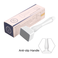 DC Derma Roller Stamp 140 Justerbar Nål Microneedle Derma Roller Microneedling för hår eller ansikte Derma Rolling System - Vitt
