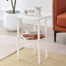 1 st multifunktionellt modernt soffbord, sidobord för soffa, dubbelt lager blomformat sängbord med förvaring - lämplig för vardagsrum, sovrum, arbetsr - Multifärgad (Multi-size)