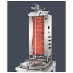 Kebabgrill E4-S el, 80 kg inkl. motor och fettuppsamlare, Potis