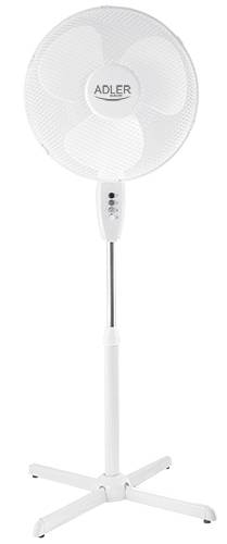 Adler AD 7305 Stand Fan, Antal hastigheder 3, 45 W, Oscillation, Diameter 40 cm, Hvid.