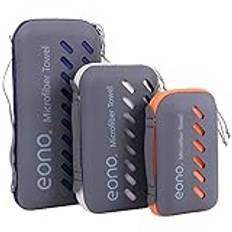 Eono mikrofiberhandduk, absorberande, lätt, snabbtorkande, perfekt yogahandduk, badhandduk, sporthandduk, resehandduk, stor strandhandduk, mikrofiberhandduk – grå, 200 x 100 cm