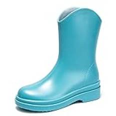 MXPWQQA Shoes， Solid Rain Boots Women's Work Shoes Women's Warm Water Boots (Size : 41 EU)