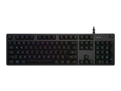 Logitech Gaming G512 Tastatur Mekanisk LIGHTSYNC Kabling USA internationalt --> I externt lager, forväntat leveransdatum hos dig 01-08-2026