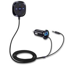 Car Aux Bluetooth Adapter med Ground Loop Noise Isolator til håndfri opkald og musikstreaming, Dual Port trådløs Bluetooth-modtager