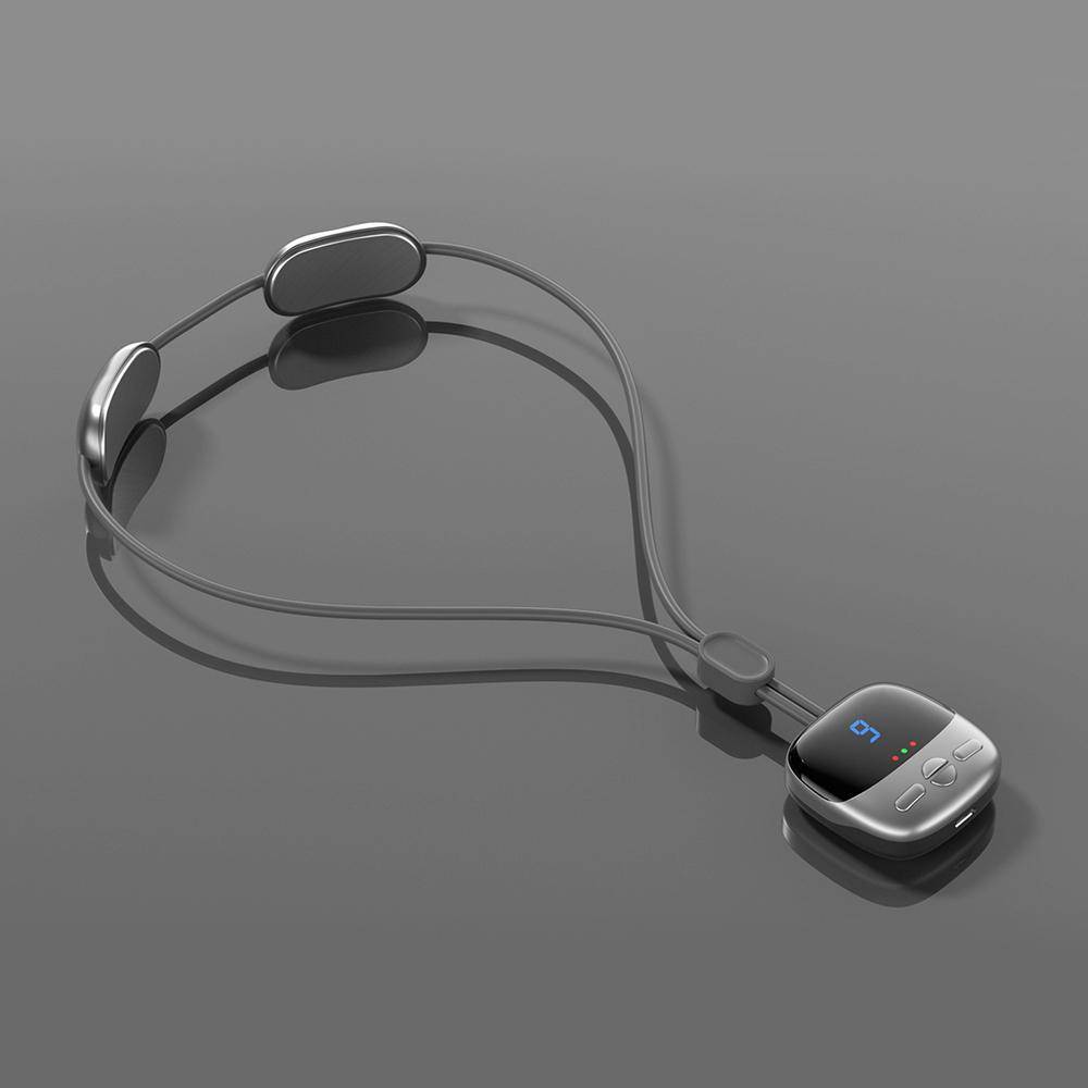 Rechargeable Cervical Spine Massager Mini Hanging Neck Massager Portable Muscle Stimulator Hot Compress Pulse