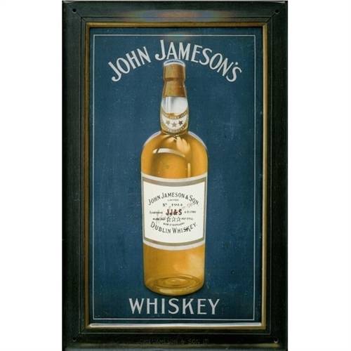 Jameson metalskilt, Bottle.
