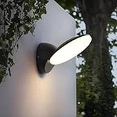 12W led väggljus sconce vattentät utomhus modern lampa yttre veranda lampor aluminium matt svart modern väggljus utanför garage ljus för husnummer främre dörr trädgårdsgård uteplats