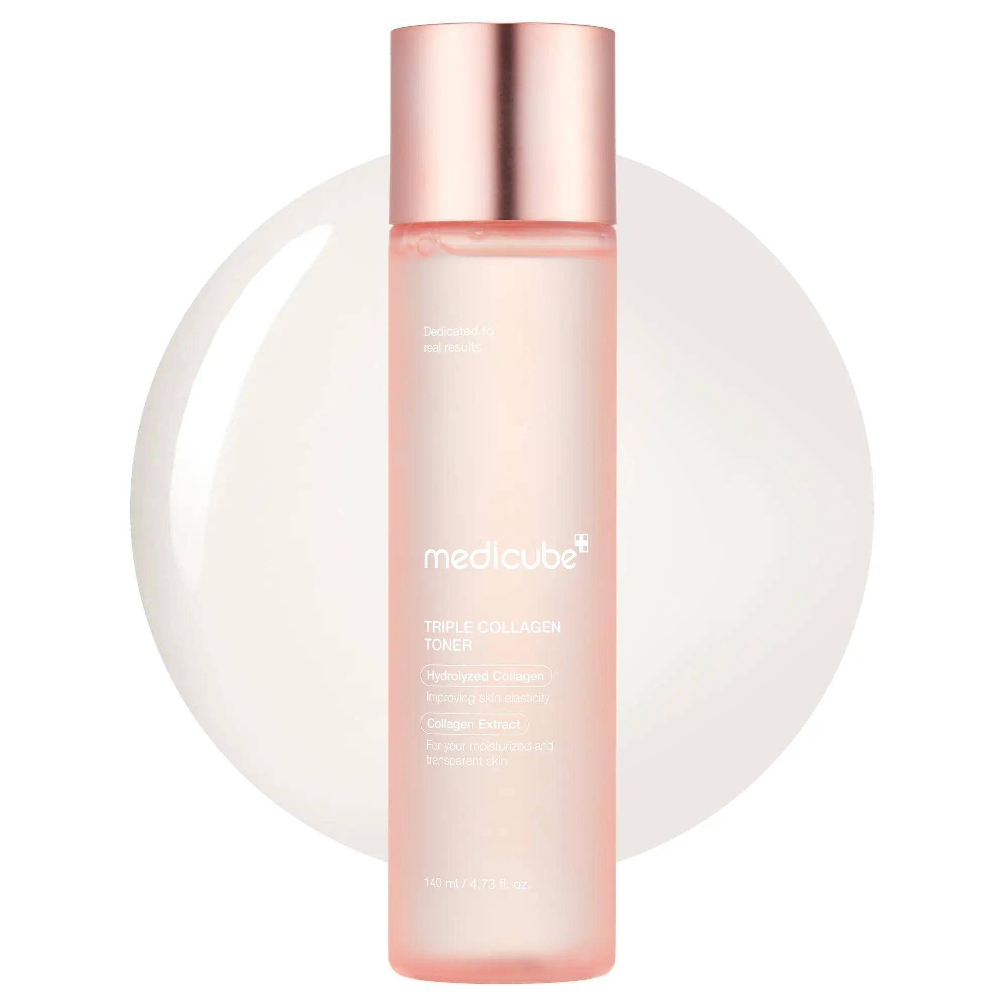 [medicube] Triple Collagen Toner | Kbeauty Toner/ Korean Toner / Glass skin / Glowy Skin / Collagen+Hyaluronic Acid+Niacinamide 1pcs rosa