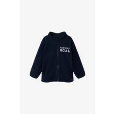 Name it - Fleecetrøje nmmJohan Paw Fleece W Zip Cplg - Blå - 86