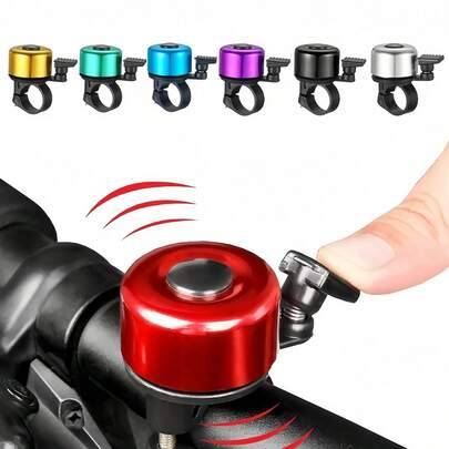 Mini cykelklocka, krispigt och högt ljud, fjäderdriven mountainbikehorn, färgglad varningsklocka, nödvändig dekorativ cykelaccessoar - Multifärgad (svart,blå,Purpur,röd,silver,1 st fitnesstracker)