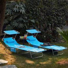Terrassstol och gungstol - Blå
