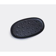 Zanat Serving And Trays - 'Touch' tray, large, black in Black Stain maple wood