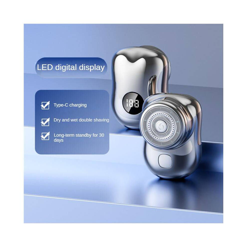 Electric Shaver USB Rechargeable Digital Display Shaver Portable Multifunctional Travel Men'S Shaver Portable,D