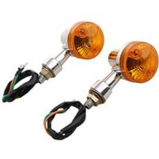 12v motorcyklar blinkers körriktningsvisare lampa universal för yamaha honda suzuki ktm etc motorcykel tillbehör - silver- bärnsten
