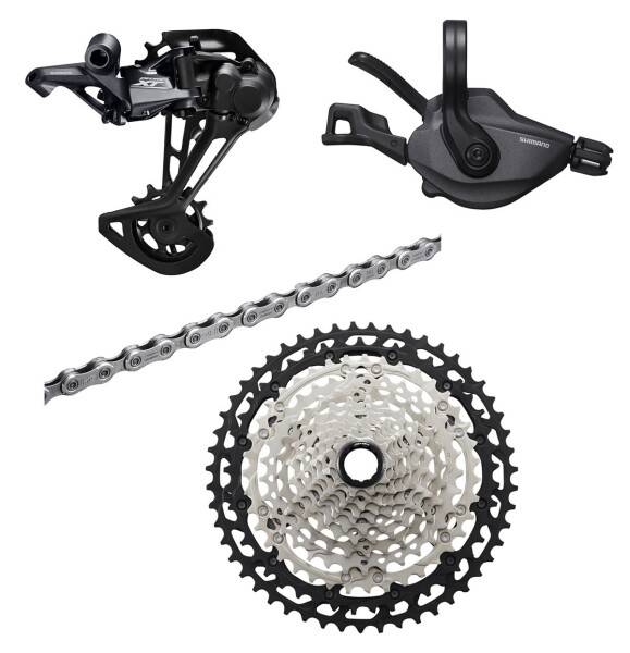 Shimano M8100 uppgraderingsgrupp 1x12 10-45T Klämmontering