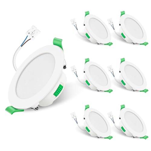 ALUSSO IP65 Infällbar LED-spotlight 3CCT, 7W Dimbar 230V Vit Set om 6