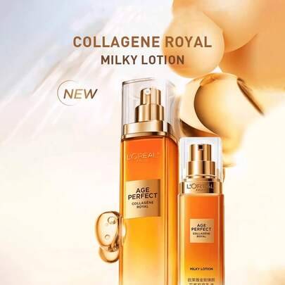 L'Oreal Paris Royal Collagen Honey Enriched Moisturizer, 50/110ml, Lyxig fuktighetskräm berikad med kollagen och honung, uppstramar och återfuktar, ge - Kollagen mjölkig lotion