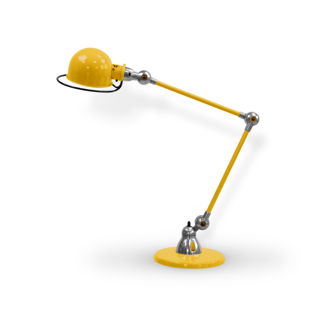 Loft D6440I bordlampe fra Jieldé - Mustard / Blank/poleret