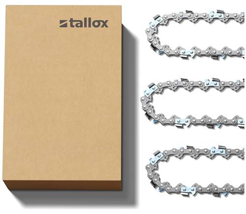 tallox 3 Sägeketten 3/8" 1,3 mm 52 TG 35 cm Schwert kompatibel mit Oregon Bosch Dolmar Hitachi Echo Einhell Husqvarna und andere.