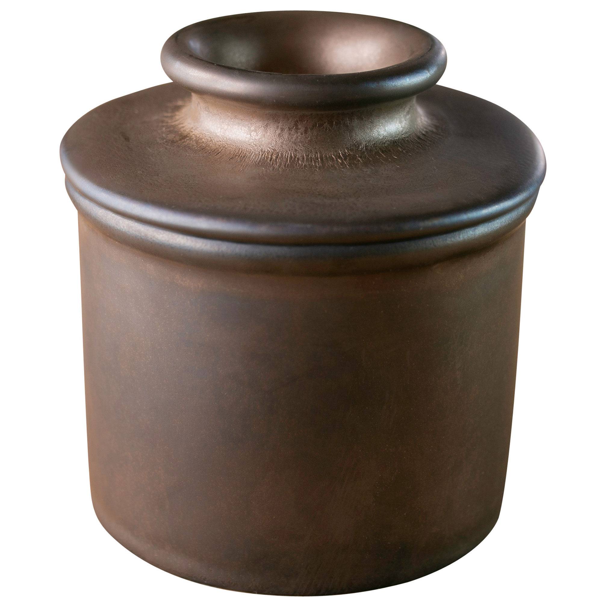 BUTTERBELL Reactive Glaze smörklocka, matte bronze - Brons