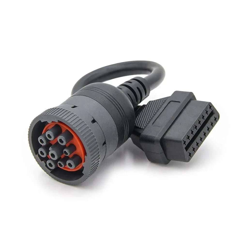 OBDII J1939 9-pin (Diesel) Hona → OBD2 16-pin Hona – Adapter för lastbil & arbetsfordon