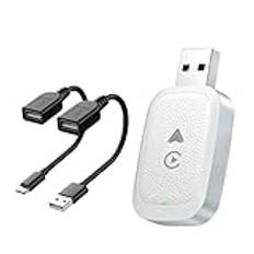 WNDUOKXH Trådlös Car Play/Android Auto Adapter Adapter Car Play Adapter Trådlös Car Play Adapter Hållbar Bekväm, Vit