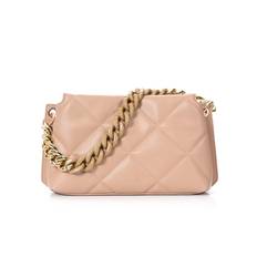 Hype me up medium quilted beige crossbody bag