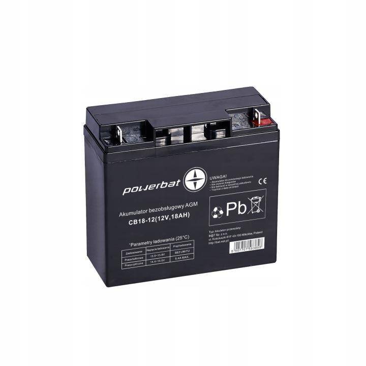 Powerbat CB 12V 18Ah AGM batteri