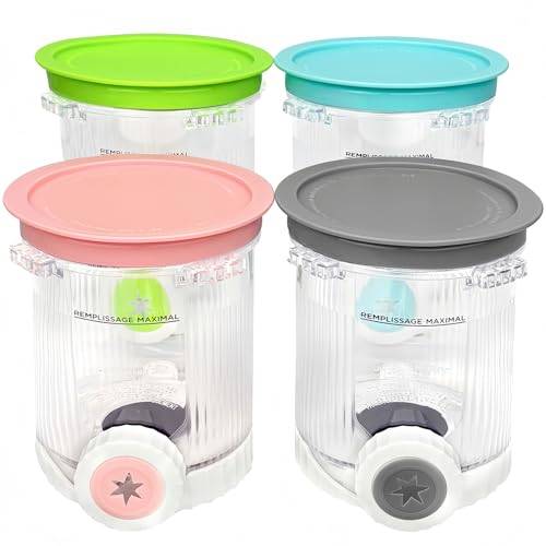 HAIWILL 4 Stück Creami Behälter für Ninja Swirl NC701EU 480ML