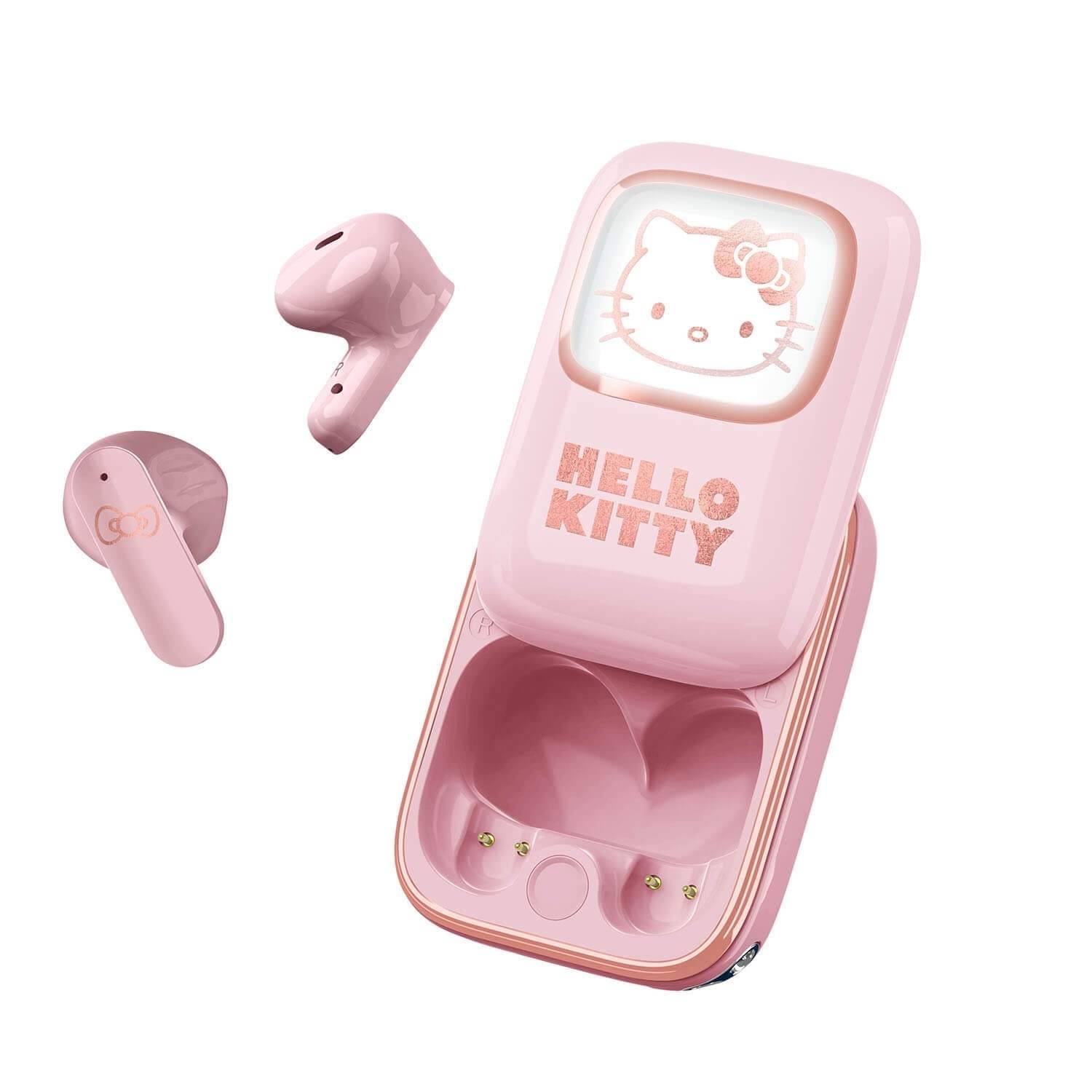 Hello Kitty Hovedtelefon Pink In-Ear TWS Slide Med LED