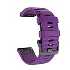 ZHBABVCT 26 22 20MM Silikonarmband Kompatibel med Garmin Fenix 6X 6 6S Pro 7X 7 Easyfit Armband Fenix 5 5X 5S Plus Smartwatch Armband(Purple,20mm Fenix 5S 6S)