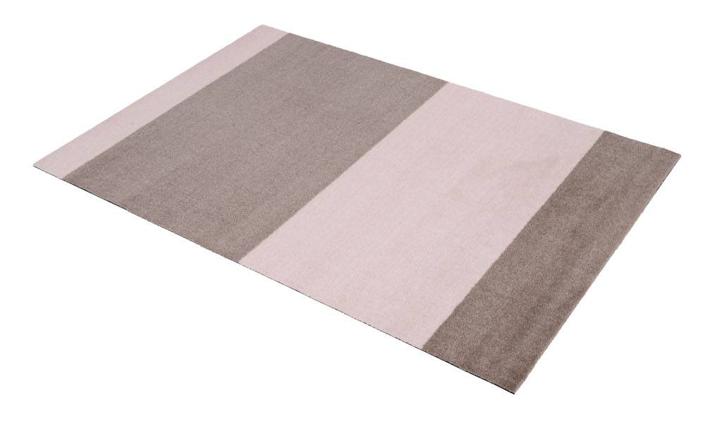 Stripes Horizon Gulvmåtte/Løber - Sand & Rose - Tica Copenhagen - 40x60 cm.