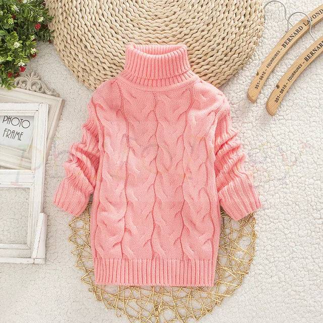 Mini Fashion™ - Stickad tröja med polokrage Rosa / Storlek 110 (5-6 år) | Pedagogiska Träleksaker