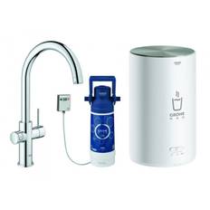 GROHE Red Duo Küchenarmatur und Boiler M-Size C-Auslauf chrom 30083001