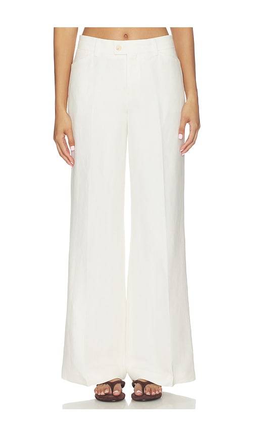 CLOSED Flared Linen Pants in Ivory. Size 24. Also in 25, 26, 27, 28, 30.