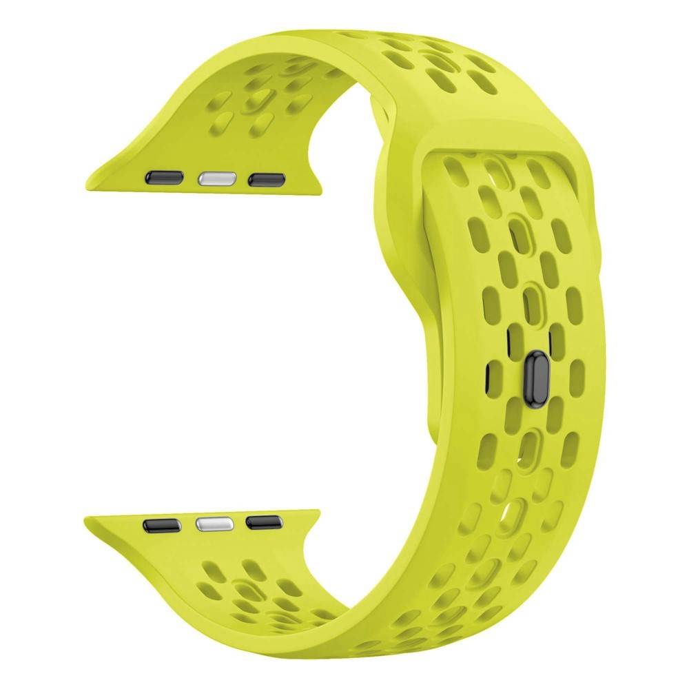 Silikonearmbånd Sport Apple Watch Series 12 46mm Neongul