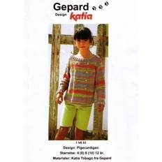 Gepard mønster Pigebluse m/pynt knapper