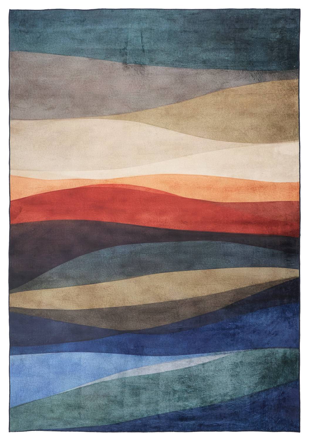 Wiltonmatta - Birdie (blå/röd/multi) (Storlek: 200 x 280 cm)