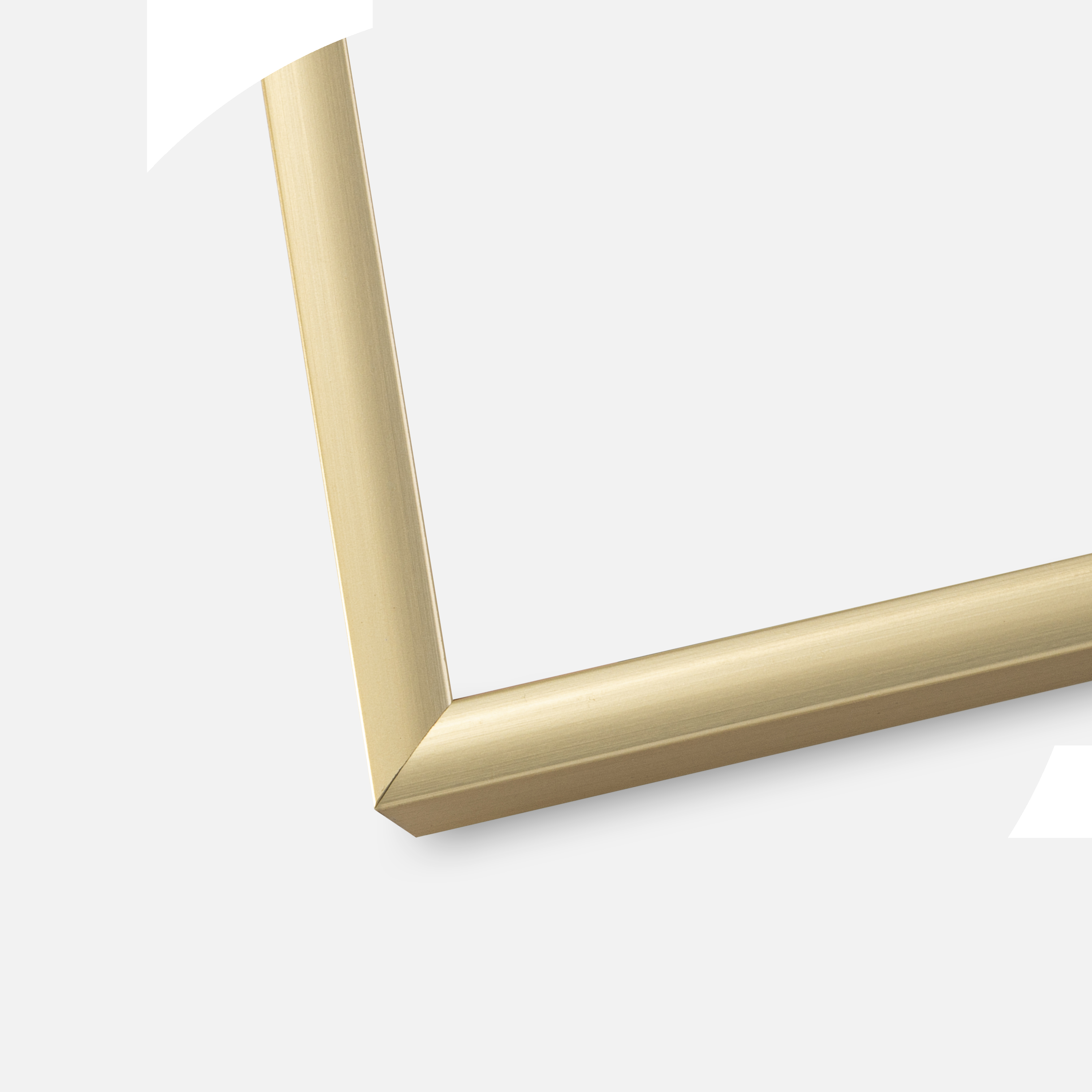 Ram New Lifestyle Glas Guld 13x18 cm - Passepartout Vit 3,5x5 inches