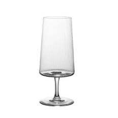 Ölglas på fot – 40 cl med räfflad finish
