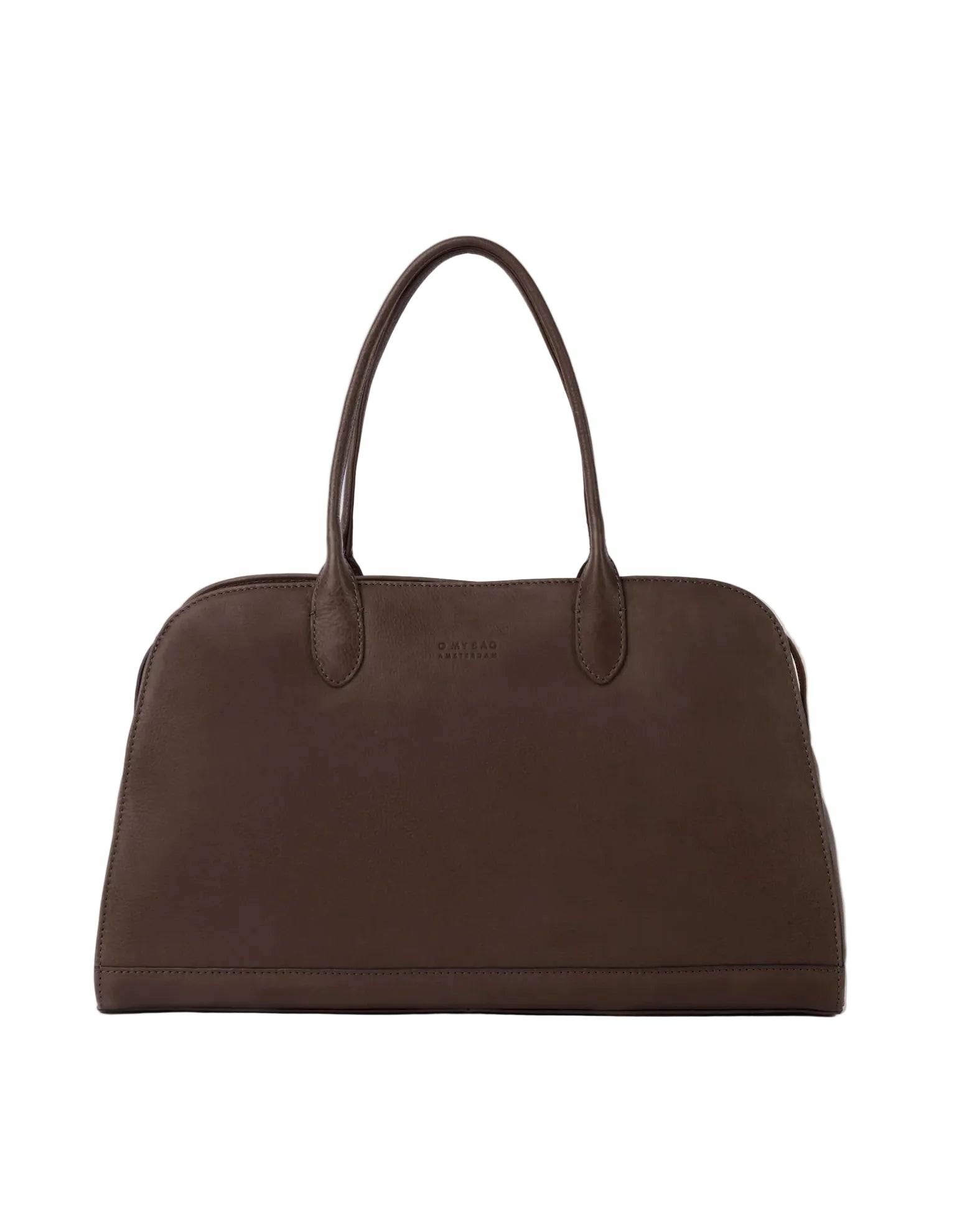 O MY BAG Alma 13/14" Soft Grain Leather - Chocolate